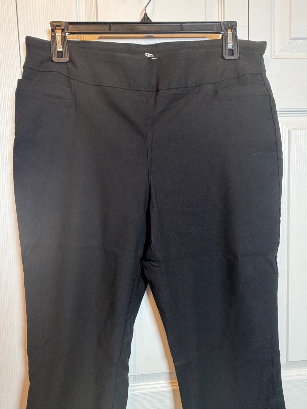 Kim Rogers Tummy Control Black Capri Pants 18W Pull-On Stretch Plus Size - Picture 2 of 6